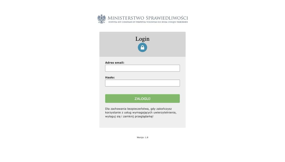 Ekran logowania do portalu S24 z polami adres e-mail i hasło